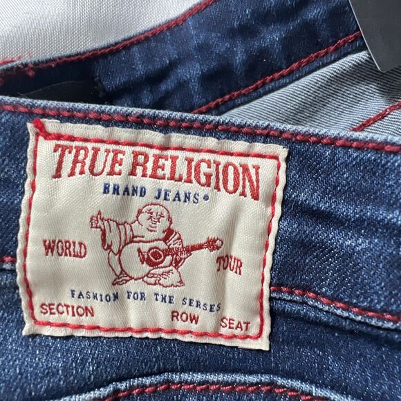 True Religion Rocco Red Stitched Boys Size 14 Relaxed Skinny Jeans NWT - Picture 3 of 13